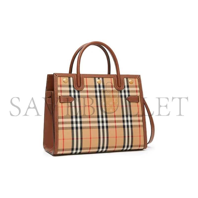 BURBERRY PLAID SINGLE-SHOULDER CROSSBODY TOTE BAG 8025267 (26*20*13.5cm)